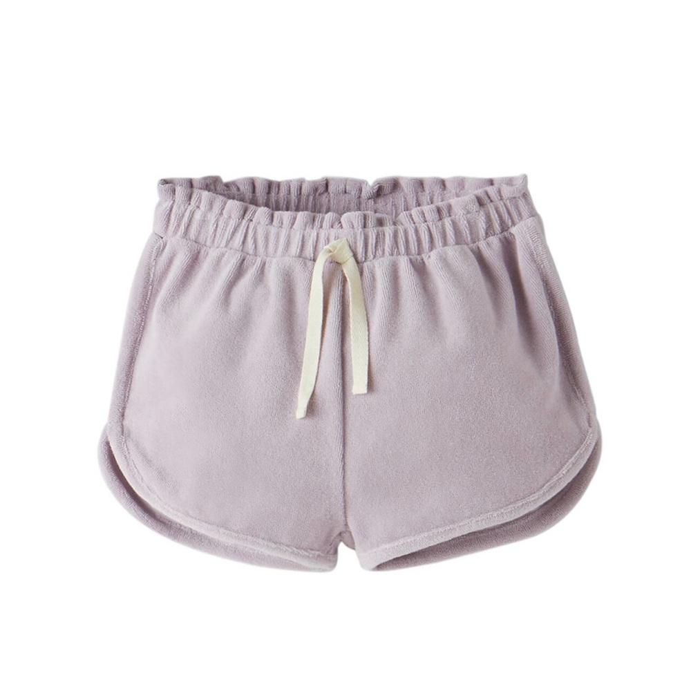 GUC- Zara terry lavender shorts 12-18m